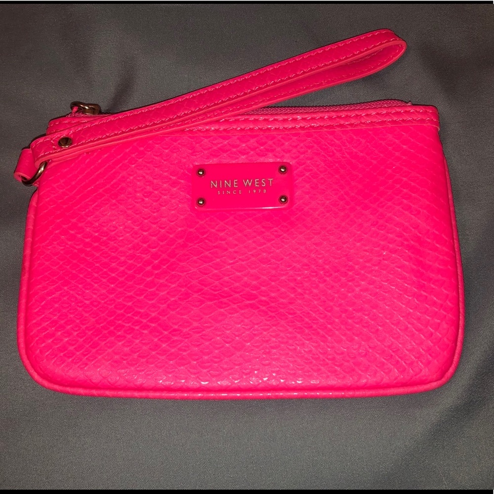 Authentic Nine West Neon Pink Wristlet